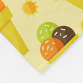 Bunte Cartoon-Eiscreme-Kegel Fleecedecke (Ecke)