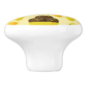 Bunte Cartoon-Eiscreme-Kegel Keramikknauf (Seitenansicht)