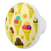Bunte Cartoon-Eiscreme-Kegel Keramikknauf (Rechts)