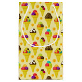 Bunte Cartoon-Eiscreme-Kegel Kleine Geschenktüte (Rückseite)