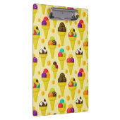 Bunte Cartoon-Eiscreme-Kegel Klemmbrett (Rechts)