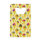 Bunte Cartoon-Eiscreme-Kegel Kreditkartenflaschenöffner (Vorderseite)