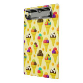 Bunte Cartoon-Eiscreme-Kegel Mini Klemmbrett (Gewinkelt2)