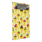 Bunte Cartoon-Eiscreme-Kegel Mini Klemmbrett (Schrägansicht)