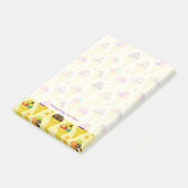 Bunte Cartoon-Eiscreme-Kegel Post-it Klebezettel (angewinkelt)