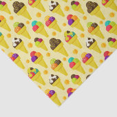 Bunte Cartoon-Eiscreme-Kegel Seidenpapier (Ausschnitt)