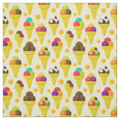 Bunte Cartoon-Eiscreme-Kegel Stoff (Muster)