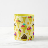 Bunte Cartoon-Eiscreme-Kegel Tasse (Zentrum)
