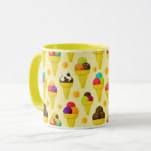 Bunte Cartoon-Eiscreme-Kegel Tasse (Vorderseite Links)