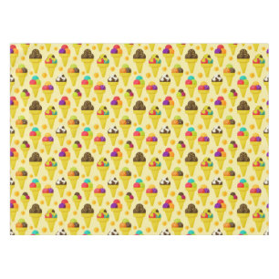 Bunte Cartoon-Eiscreme-Kegel Tischdecke