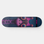Bunte Cartoon-Giraffe mit Steampunk-Brille Skateboard (Horizontal)