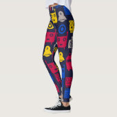 bunte Cartoon-Roboter Leggings (Links)