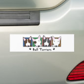 Bunte Cartoon-Stier-Terrier Autoaufkleber (Auf Auto)