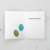 Bunte Celebrate Birthday Balloons Karte (Innenseite)