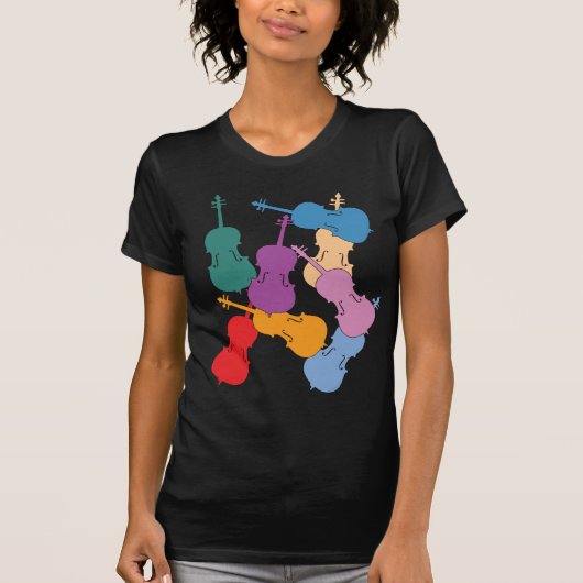 Bunte Cellos T-Shirt (Vorderseite)