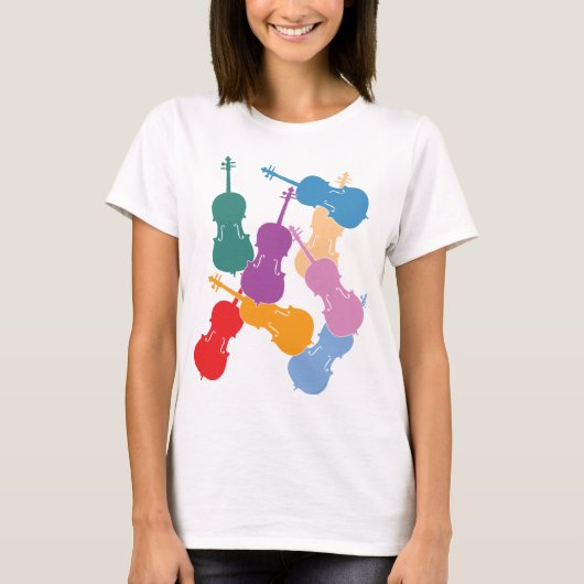 Bunte Cellos T-Shirt (Vorderseite)