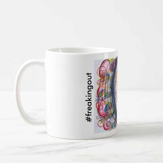 Bunte Charakter #freakingout Kaffee-Tasse Kaffeetasse (Links)