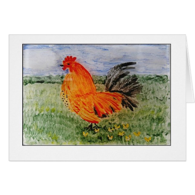 Bunte Cockeral Kunst (Vorderseite (Horizontal))