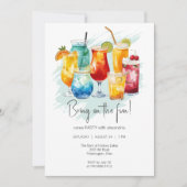 Bunte Cocktailparty Einladung (Vorderseite)