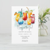 Bunte Cocktailparty Einladung (Stehend Vorderseite)