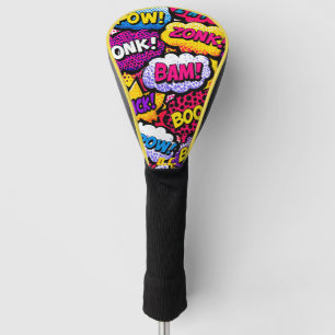 Bunte Comic Pop Art Golf Grafik Fett Lustig Headcover