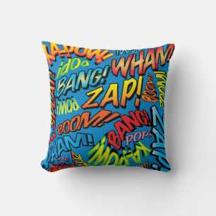 Bunte Comic-Typografie modern cool trendy Kissen
