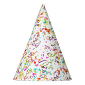 Bunte Confetti-Wurf-Grafik Partyhütchen (Links)