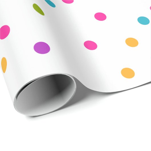 Bunte Confettimuster-Geschenkverpackung Geschenkpapier (Rolleneckpunkt)