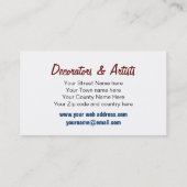 Bunte coole abstrakte Farben Geschäftskarten Visitenkarte (Rückseite)