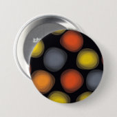 Bunte, coole, moderne, trendige Blumenabstraktion Button (Vorne & Hinten)