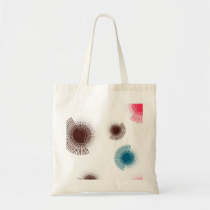 Bunte, coole, trendige urbane Pinselstriche Kreise Tragetasche