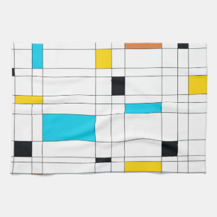 Bunte, coole, trendy, moderne Illustrationskunst Geschirrtuch