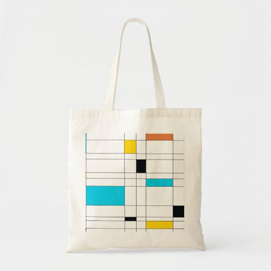 Bunte, coole, trendy, moderne Illustrationskunst Tragetasche (Vorne)