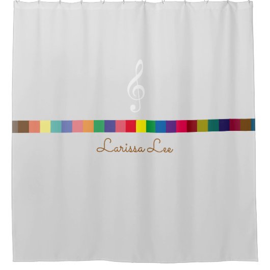 bunte, coole und personalisierte Musik inspiriert Duschvorhang (Vorderseite)
