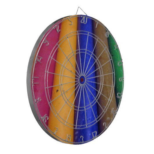 Bunte Crayons Dartscheibe (Vorderseite Links)