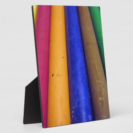 Bunte Crayons Fotoplatte (Seite)