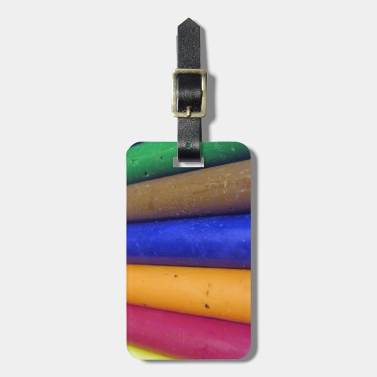 Bunte Crayons Gepäckanhänger (Vorderseite vertikal)