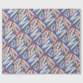 Bunte Crayons Geschenkpapier (Flach)