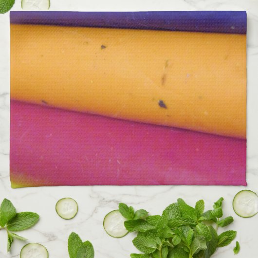 Bunte Crayons Geschirrtuch (Gefaltet)