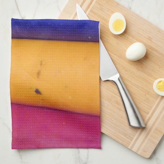 Bunte Crayons Geschirrtuch (Viertel Falte)