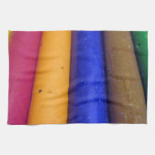 Bunte Crayons Geschirrtuch (Horizontal)