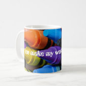 Bunte Crayons Kaffeetasse (Vorderseite Links)