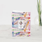 Bunte Crayons Karte (Rückseite)