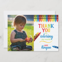 Bunte Crayons Kindergeburtstag