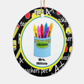 Bunte Crayons Lehrer Weihnachtsschmuck (Links)