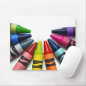 Bunte Crayons Mousepad (Mit Mouse)