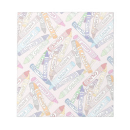 Bunte Crayons Notizblock