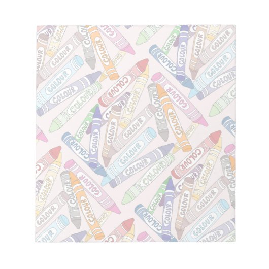 Bunte Crayons Notizblock (Vorderseite)