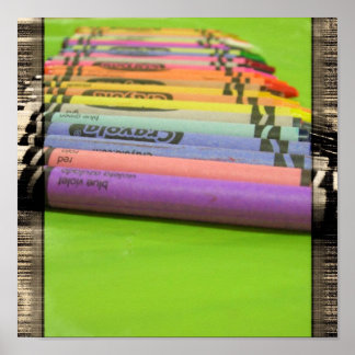 Bunte Crayons Poster