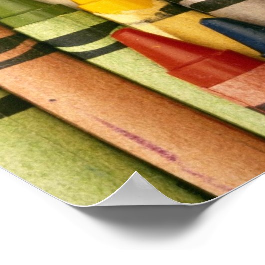 Bunte Crayons Poster (Ecke)